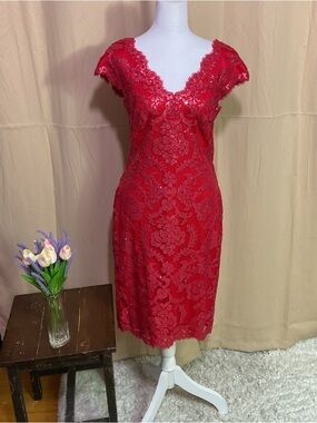 Tadashi Shoji Red Sheath Dress